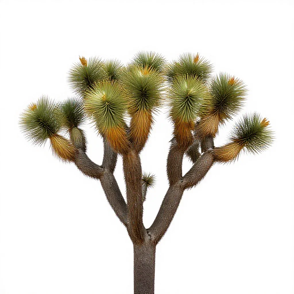 Joshua tree isolated on a white background