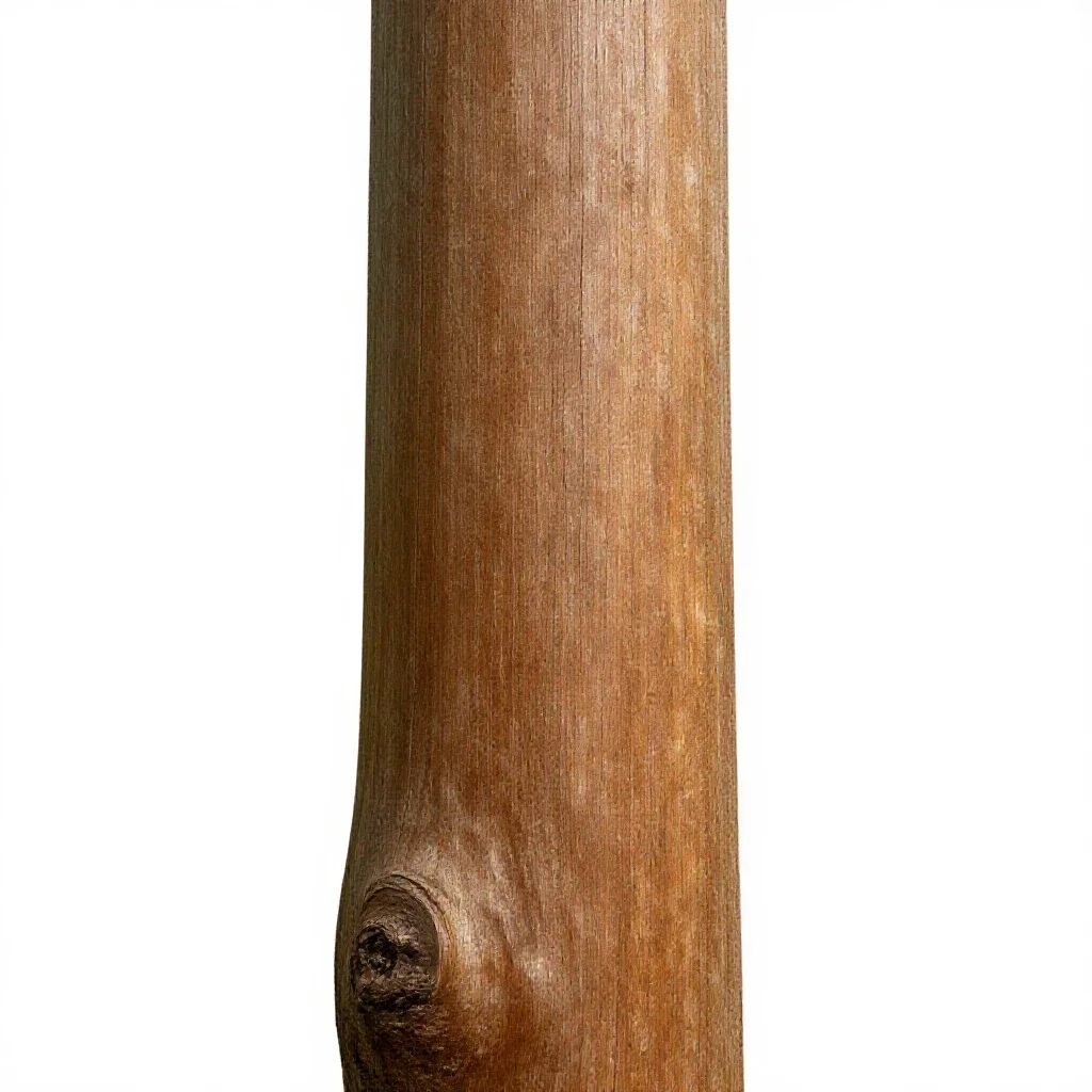 Kauri trunk isolated on a white background