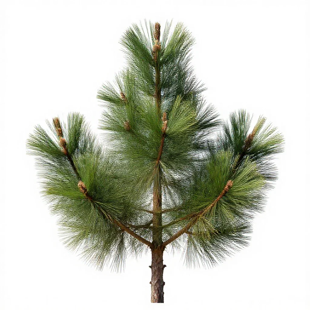 Stone pine isolated on a white background