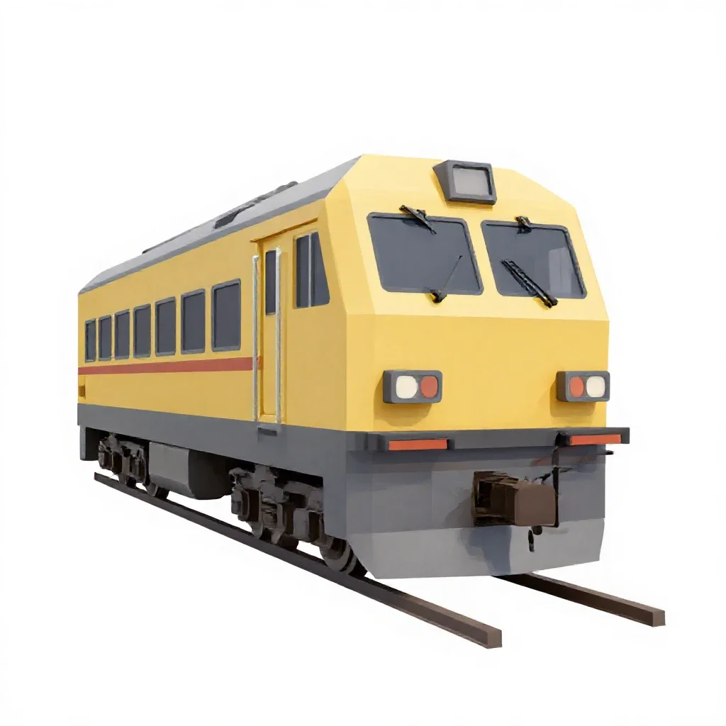 Bullet train nose car isolated on a white background