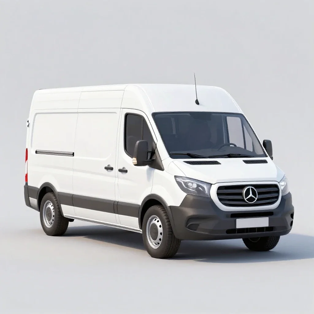 Delivery van isolated on a white background