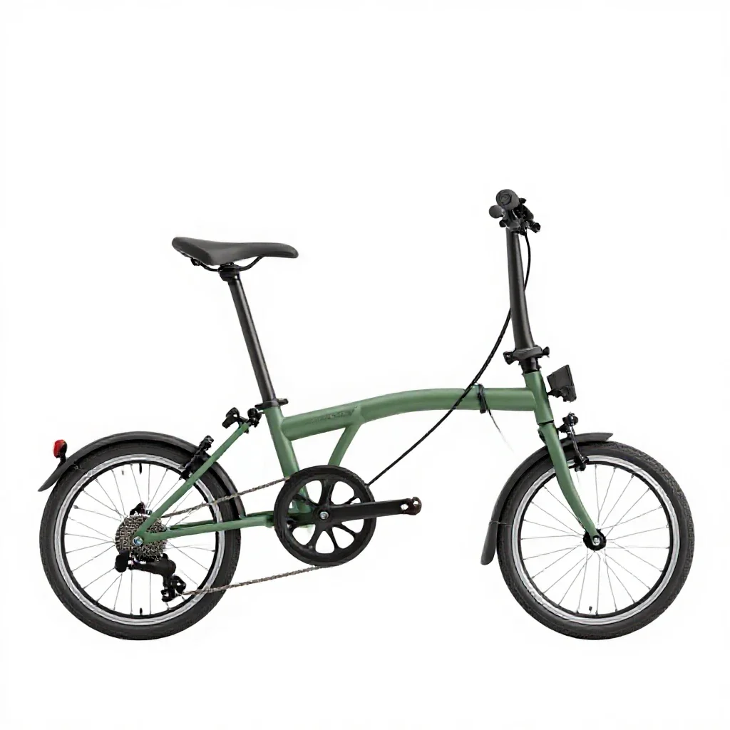 Folding bicycle isolated on a white background