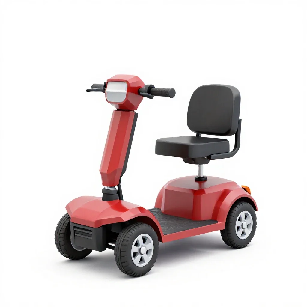 Mobility scooter isolated on a white background