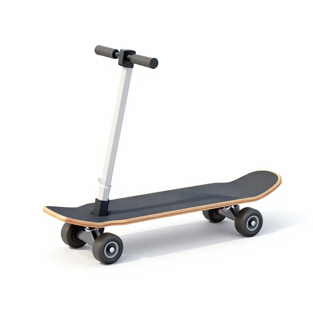 Electric skateboard isolated on a white background