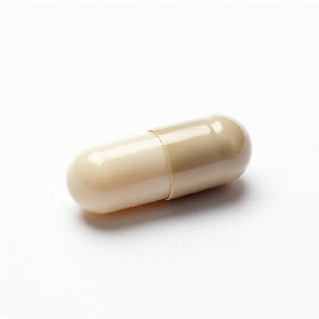 Bilocular capsule isolated on a white background