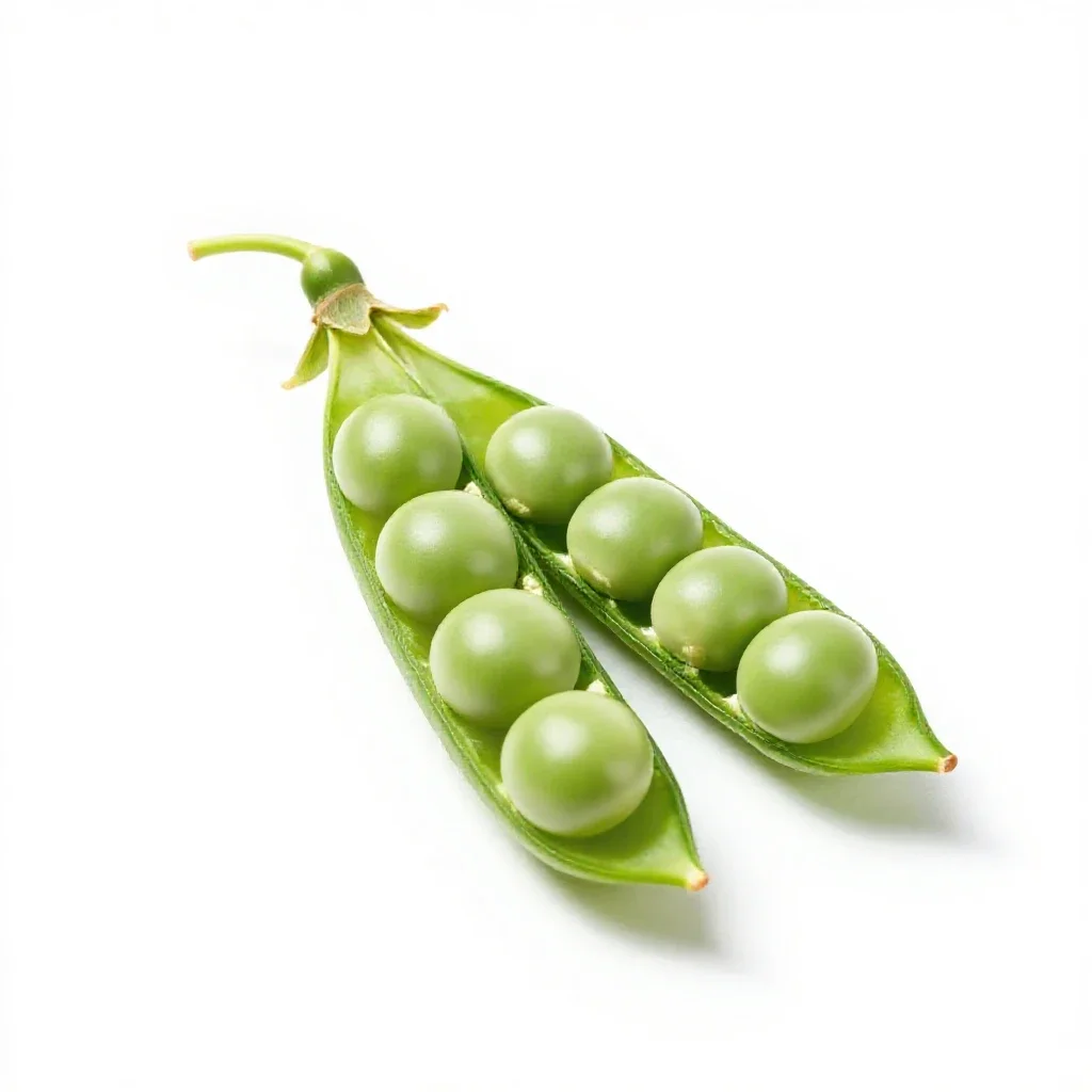 Pea pod isolated on a white background