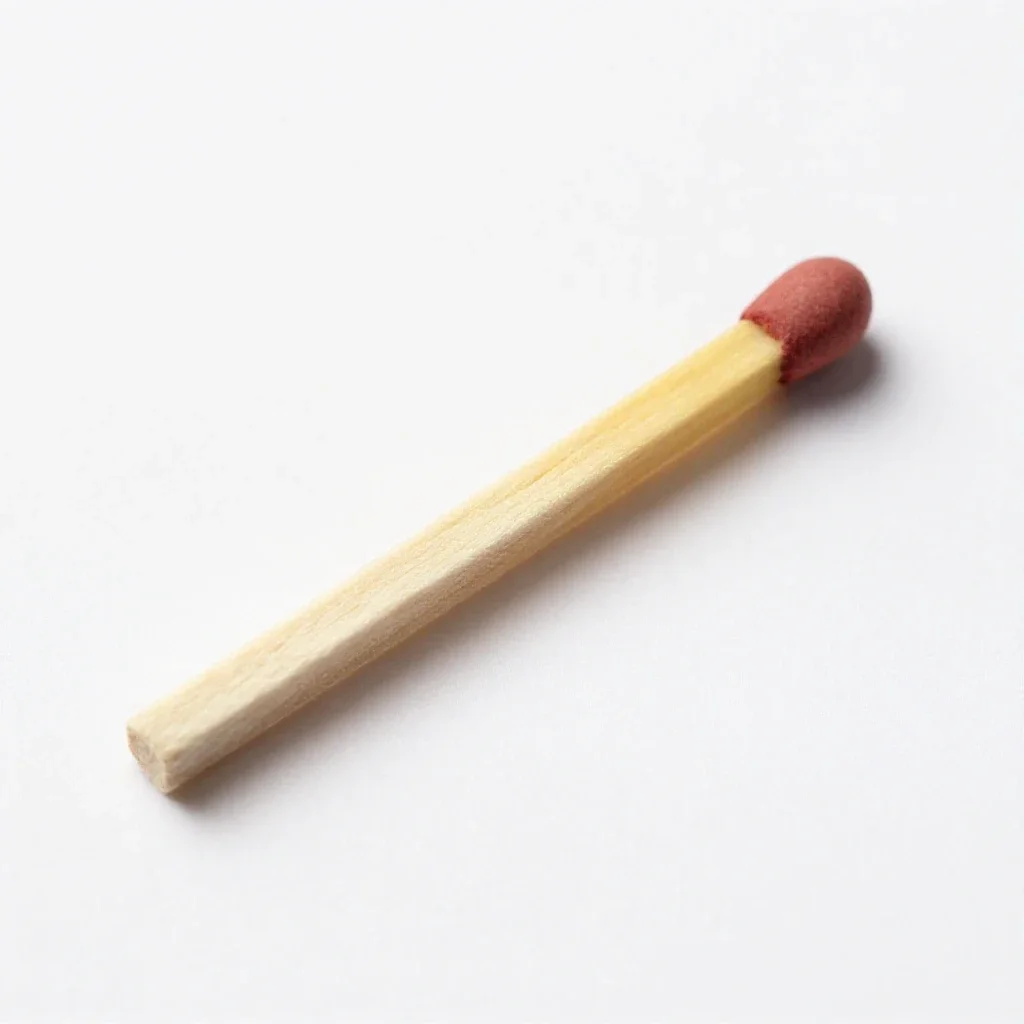 Safety match isolated on a white background