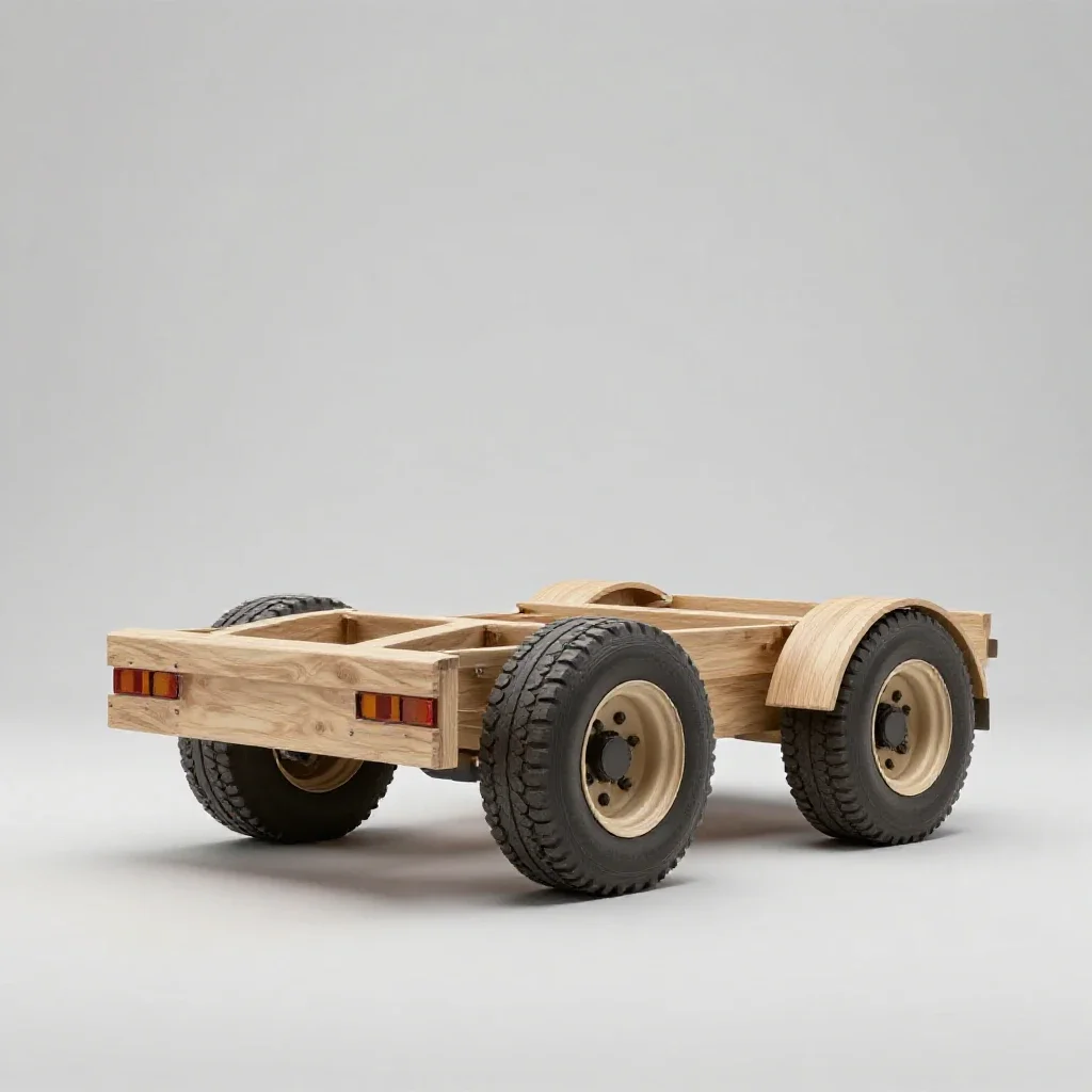 Semitrailer isolated on a white background