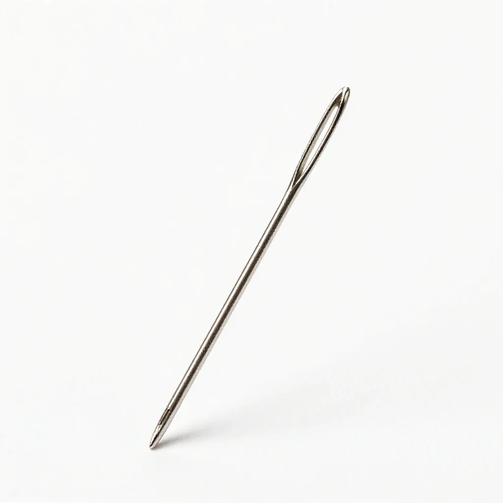 Sewing needle isolated on a white background