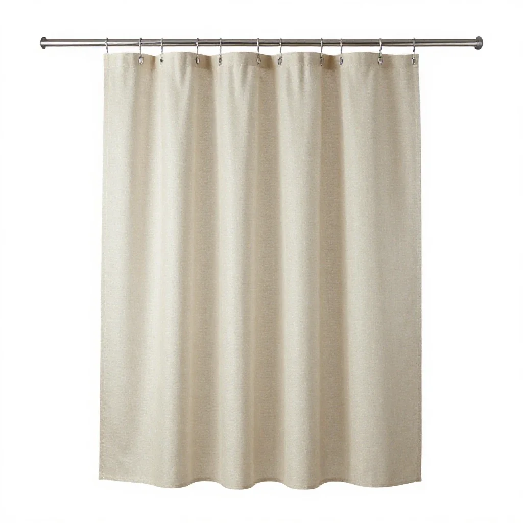 Shower curtain isolated on a white background