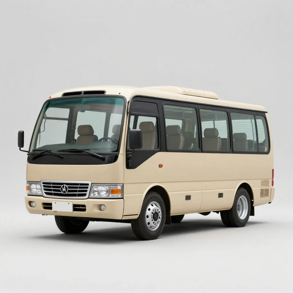 Shuttle bus isolated on a white background