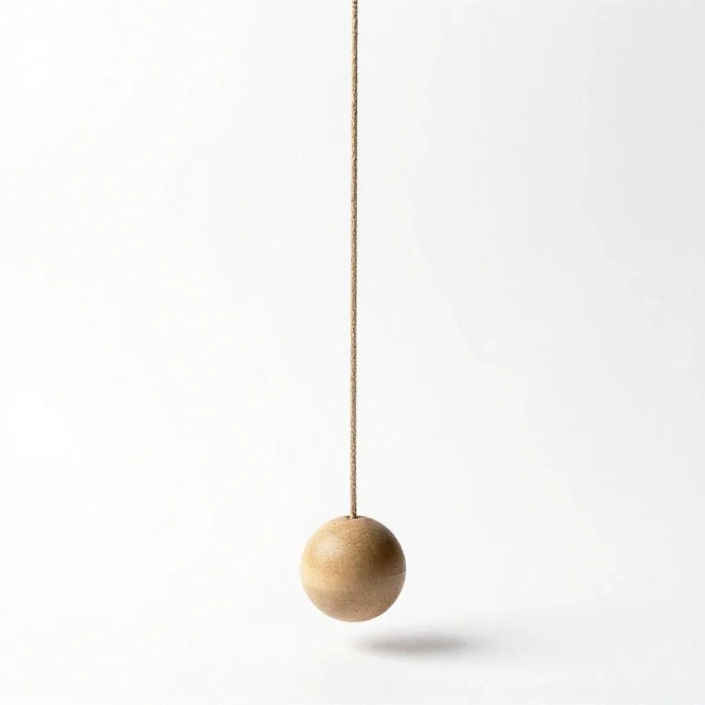 Simple pendulum isolated on a white background