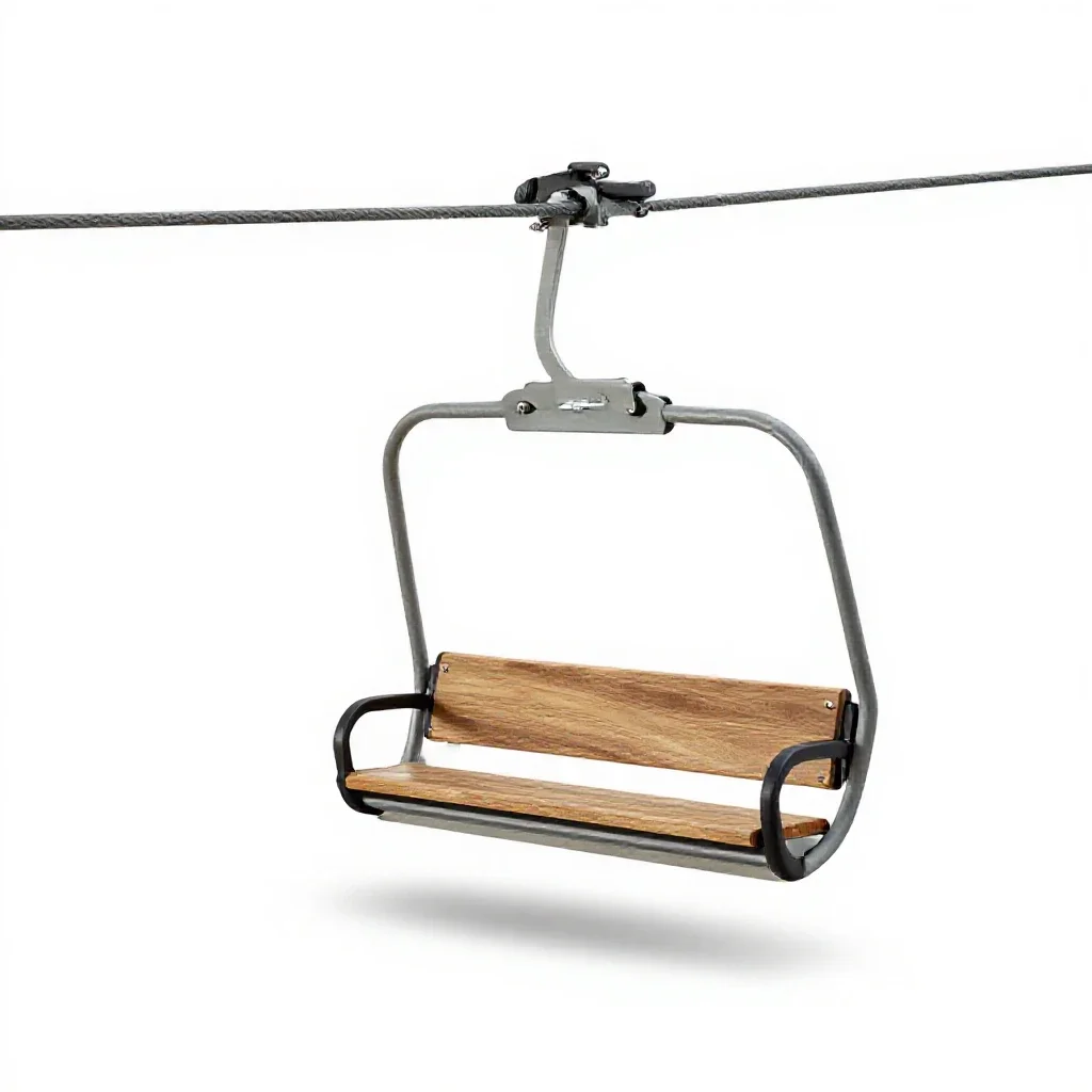 Ski tow isolated on a white background