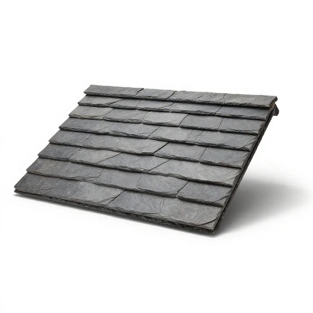 Slate roof isolated on a white background