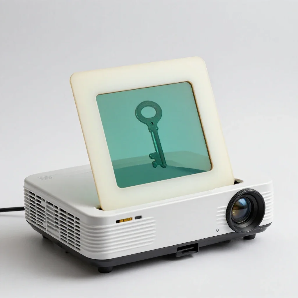 Slide projector isolated on a white background