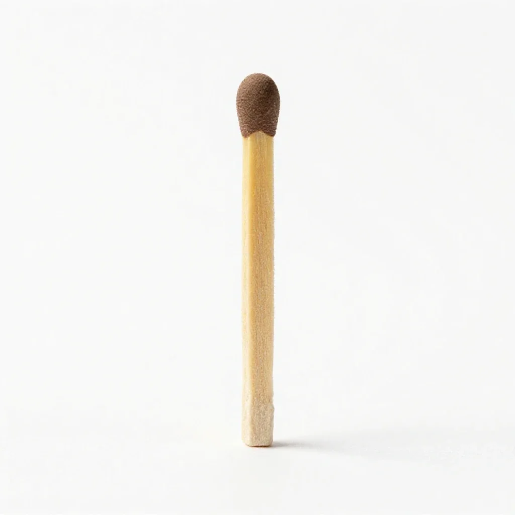 Slow match isolated on a white background