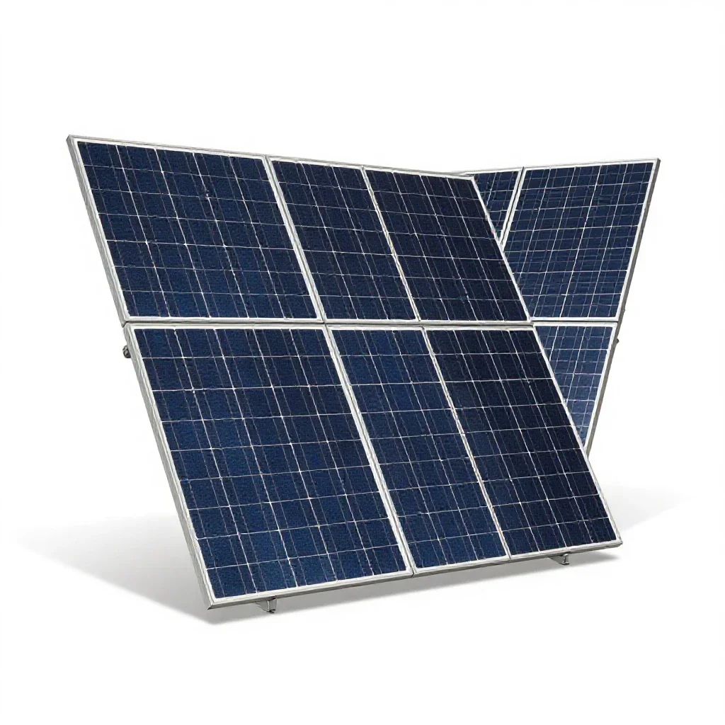 Solar array isolated on a white background
