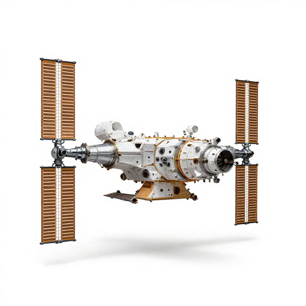 Space station isolated on a white background