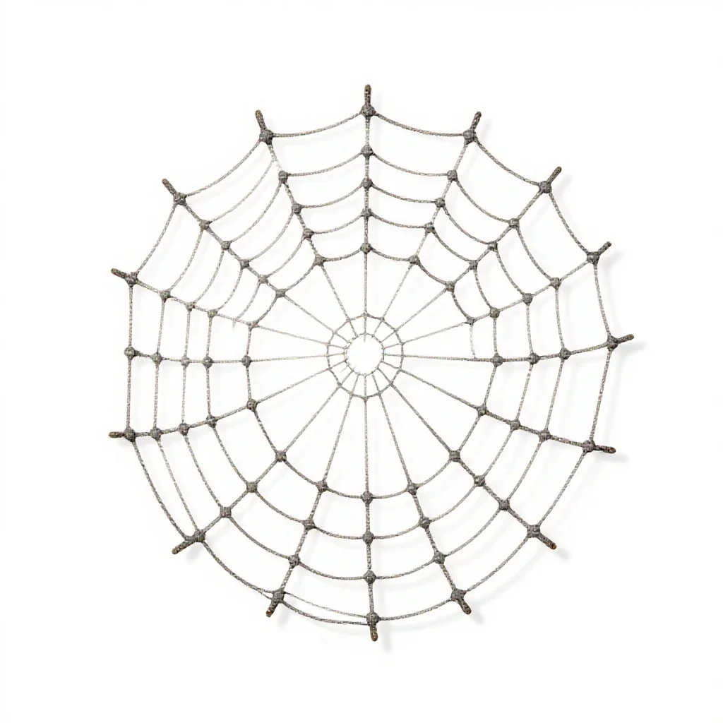 Spider web isolated on a white background