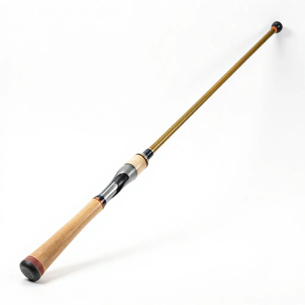 Spinning rod isolated on a white background