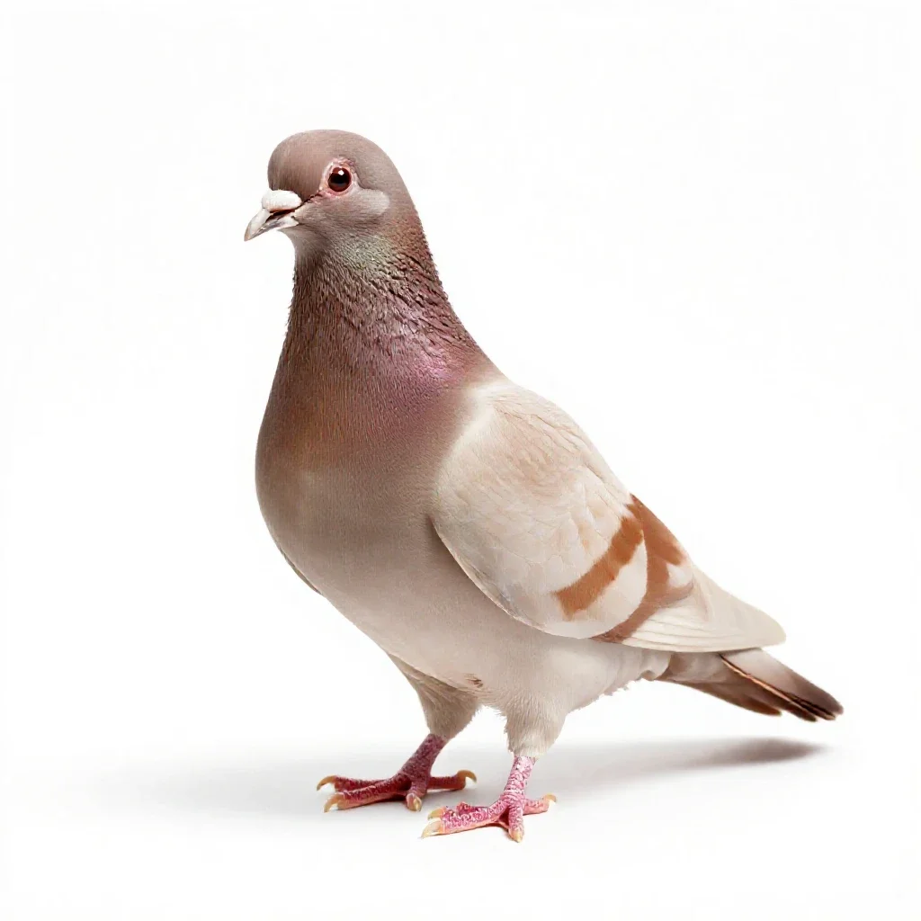 Stool pigeon isolated on a white background