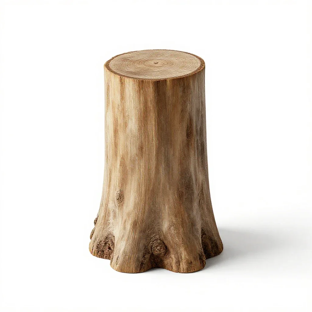 Stump isolated on a white background