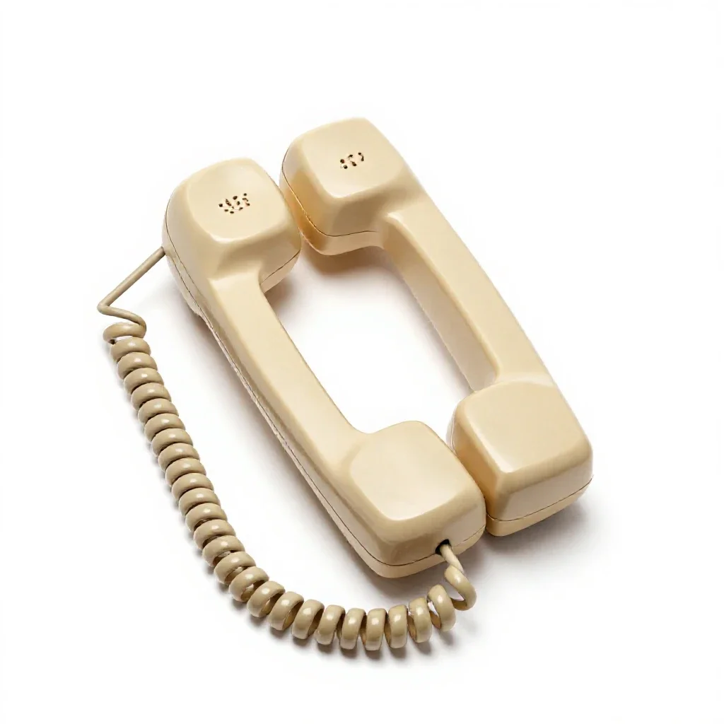 Telephone cord isolated on a white background