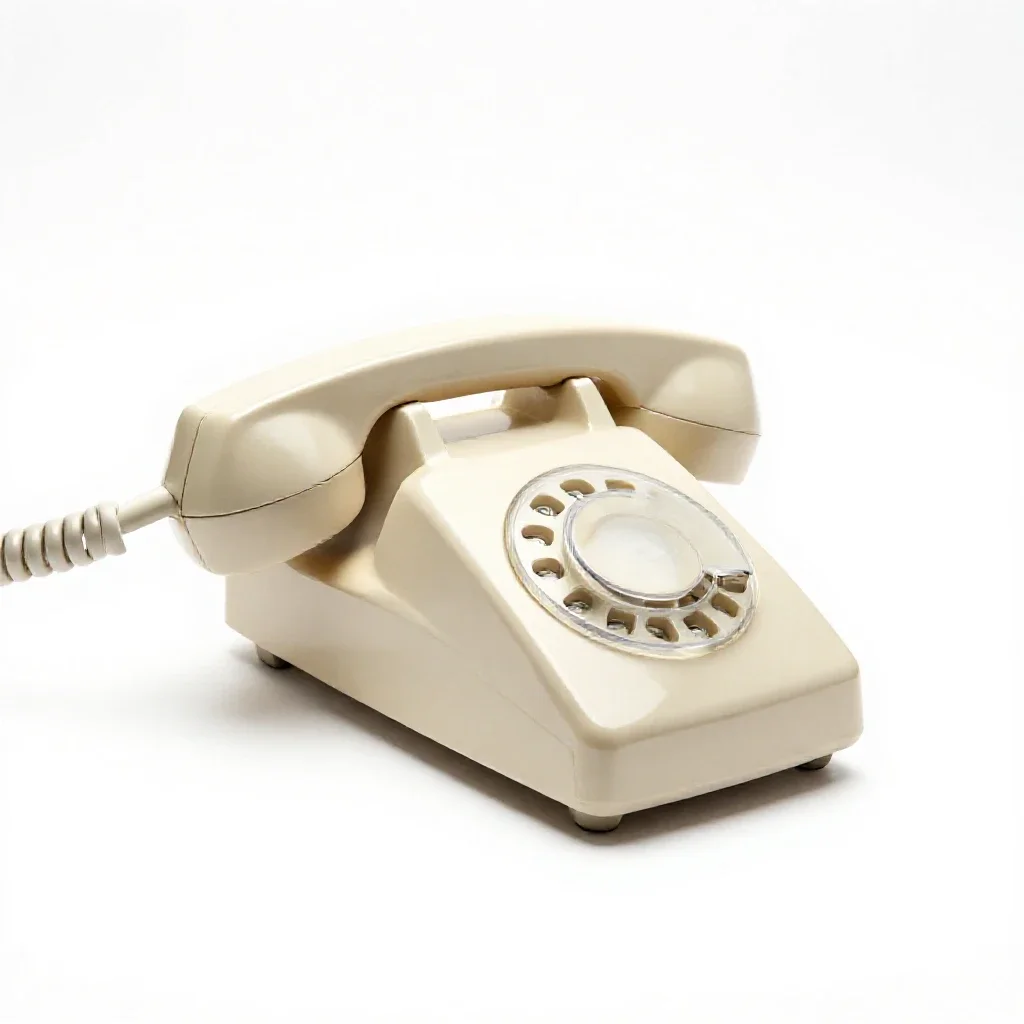 Telephone plug isolated on a white background