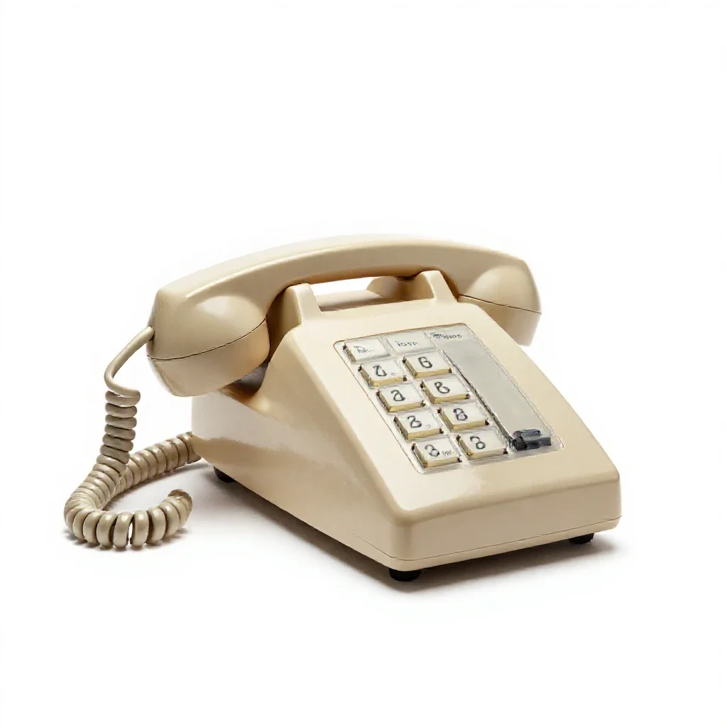 Telephone system isolated on a white background