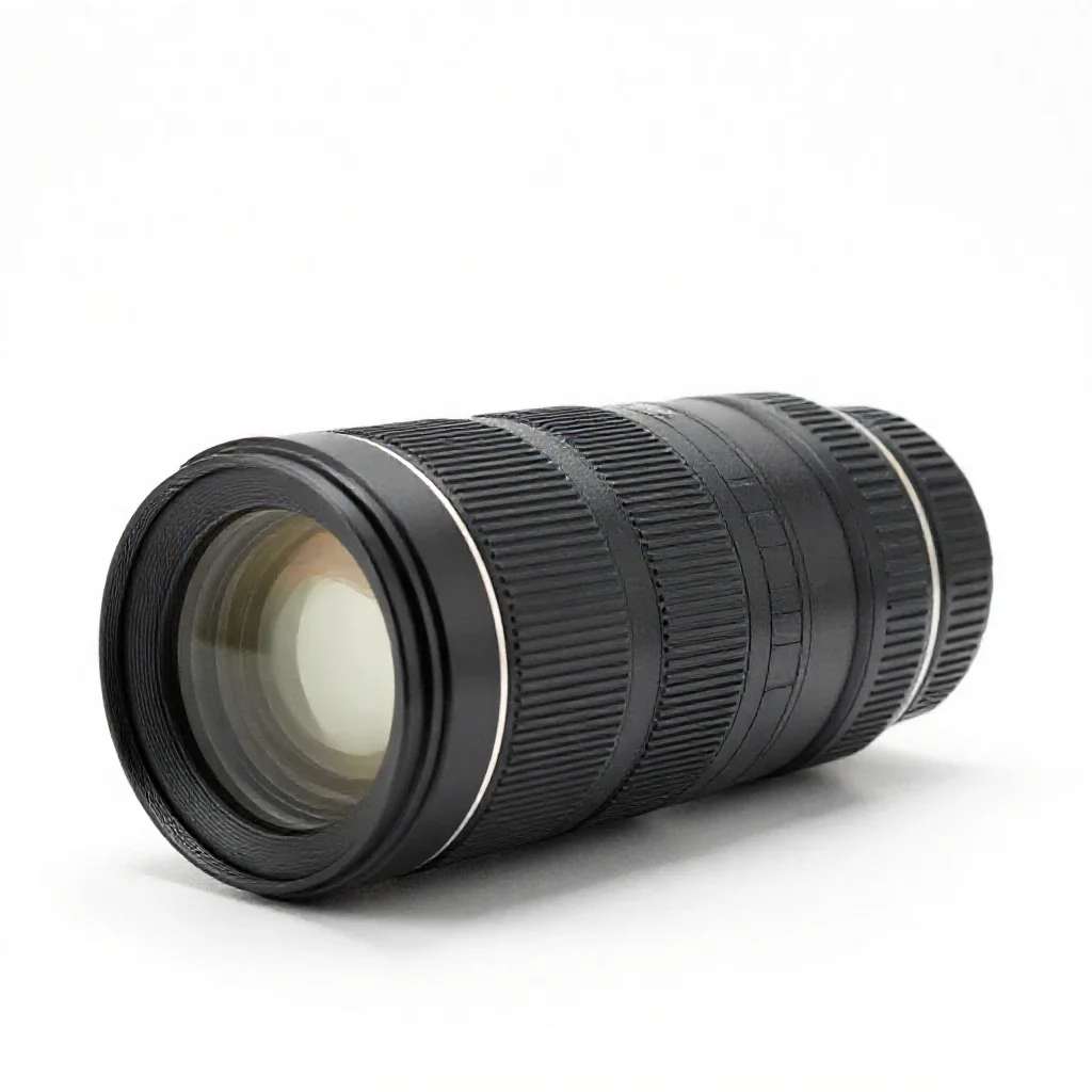 Telephoto lens isolated on a white background