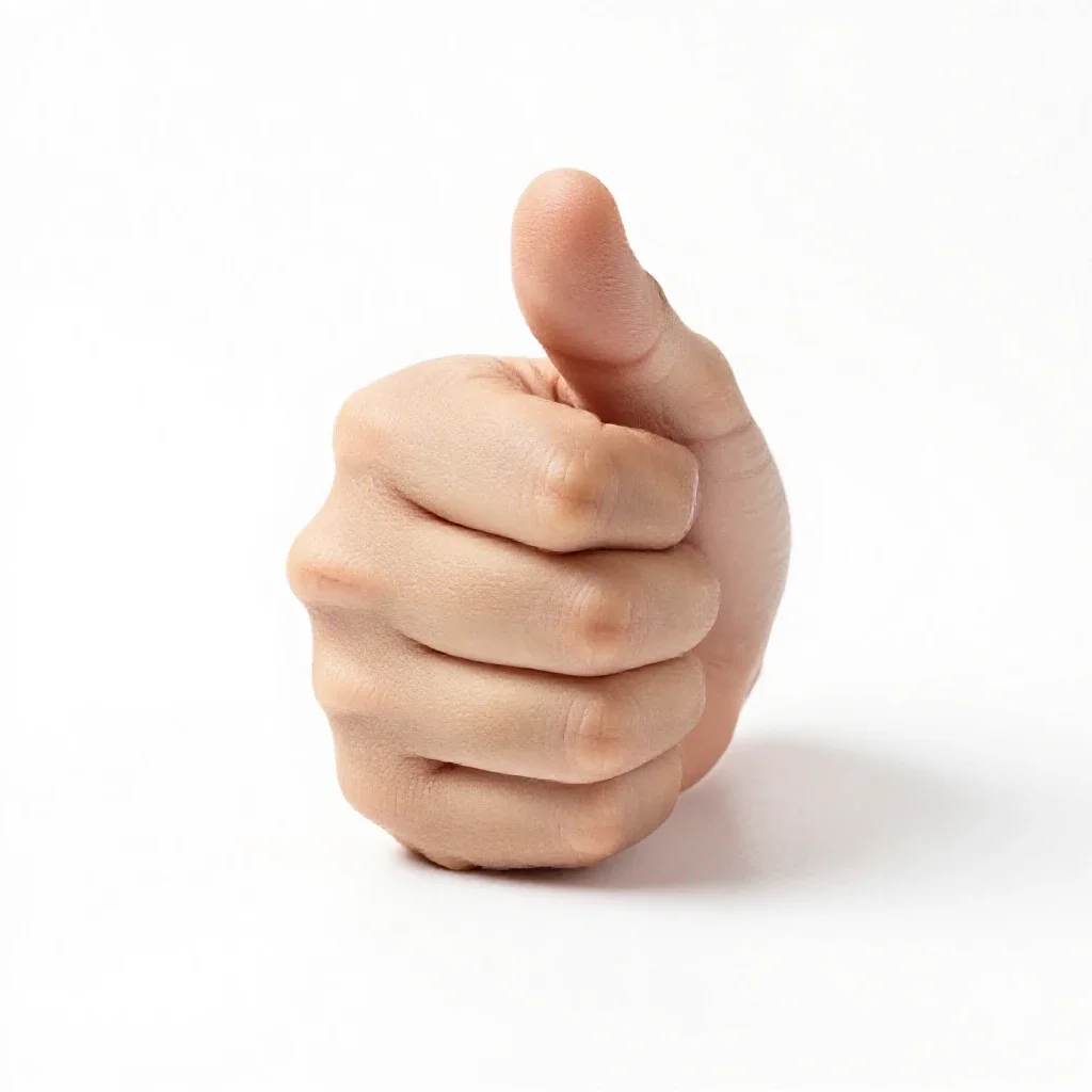 Thumb isolated on a white background