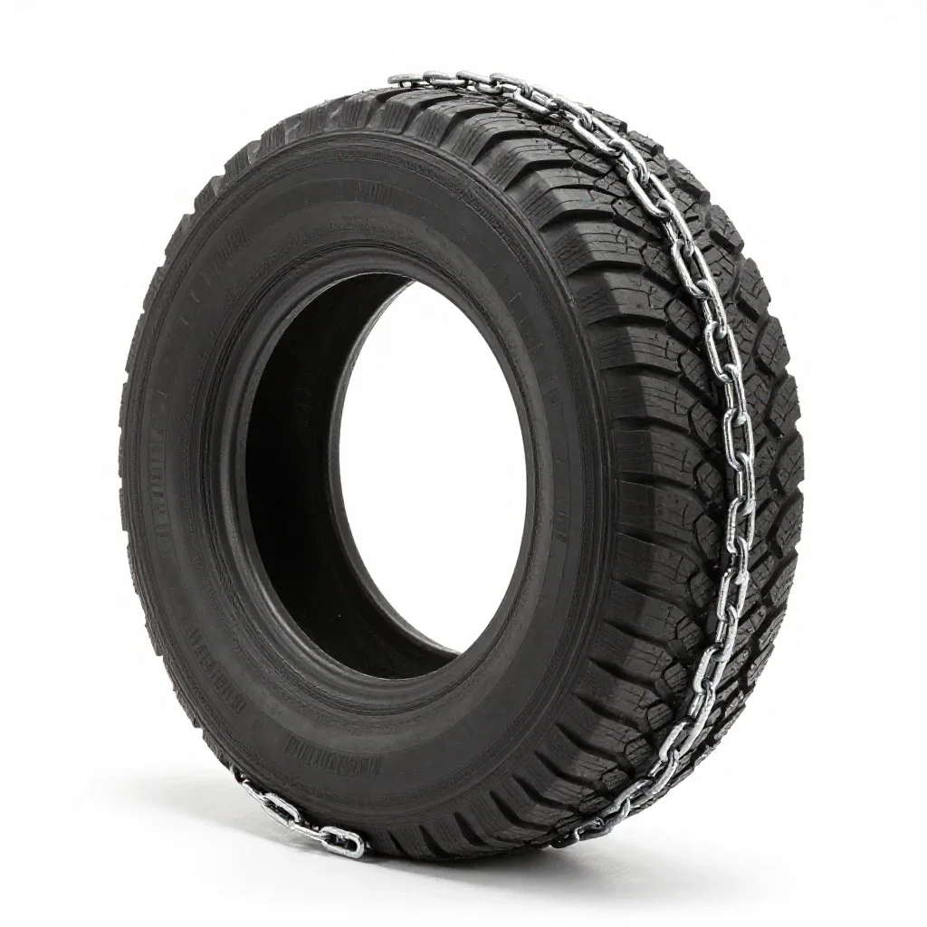 Tire chain isolated on a white background