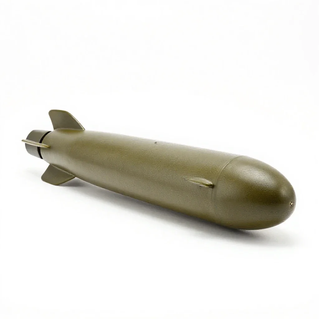 Torpedo isolated on a white background