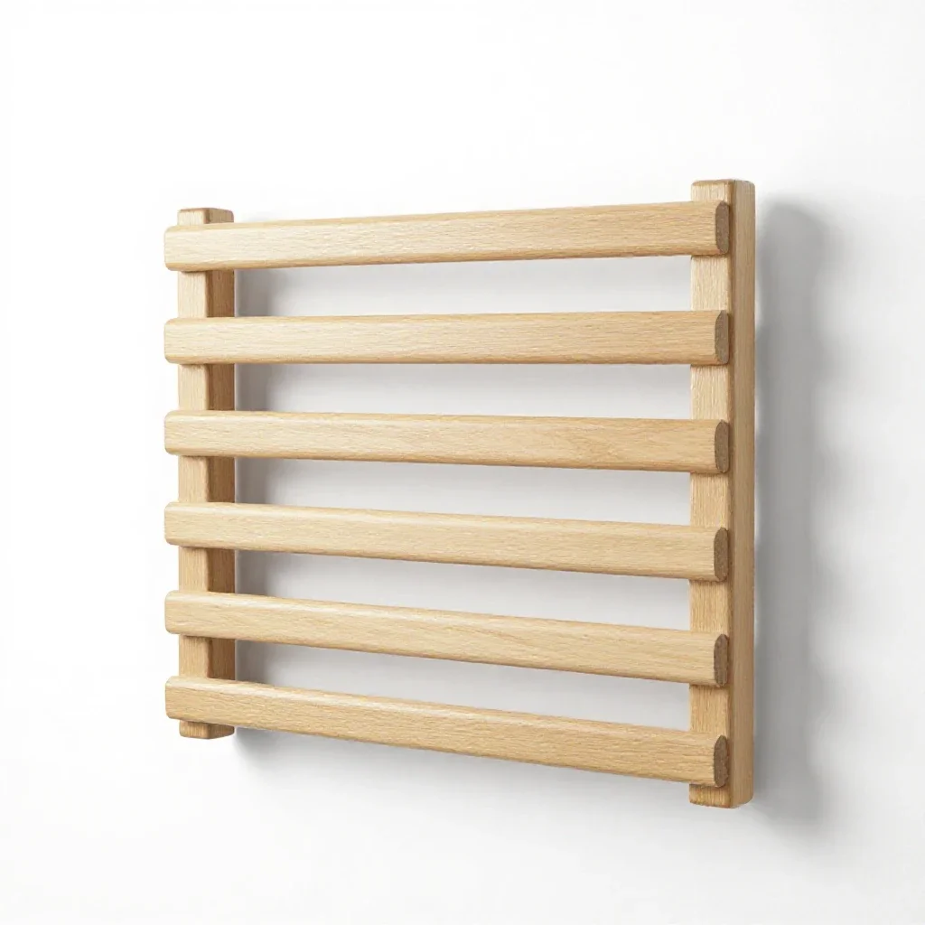 Towel rail isolated on a white background