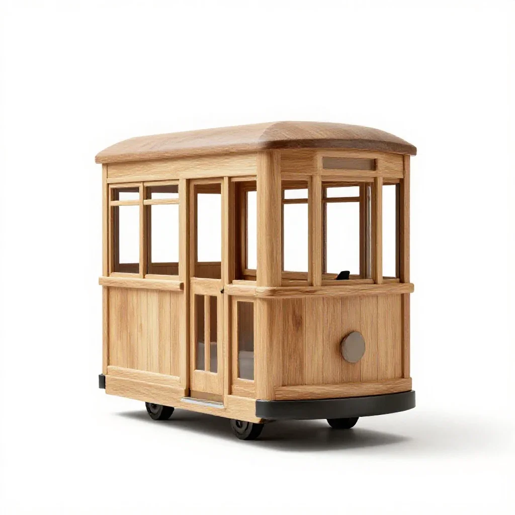 Tramway isolated on a white background