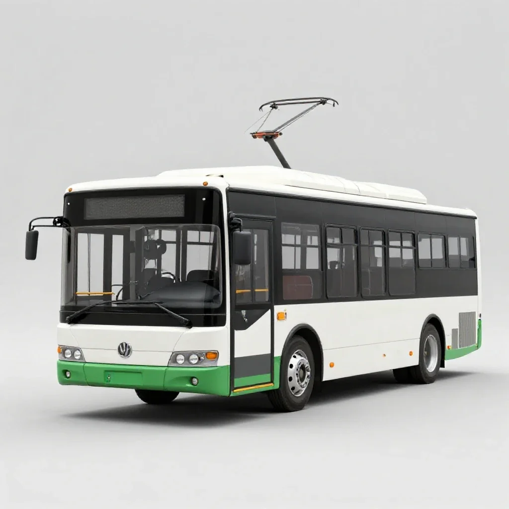 Trolleybus isolated on a white background