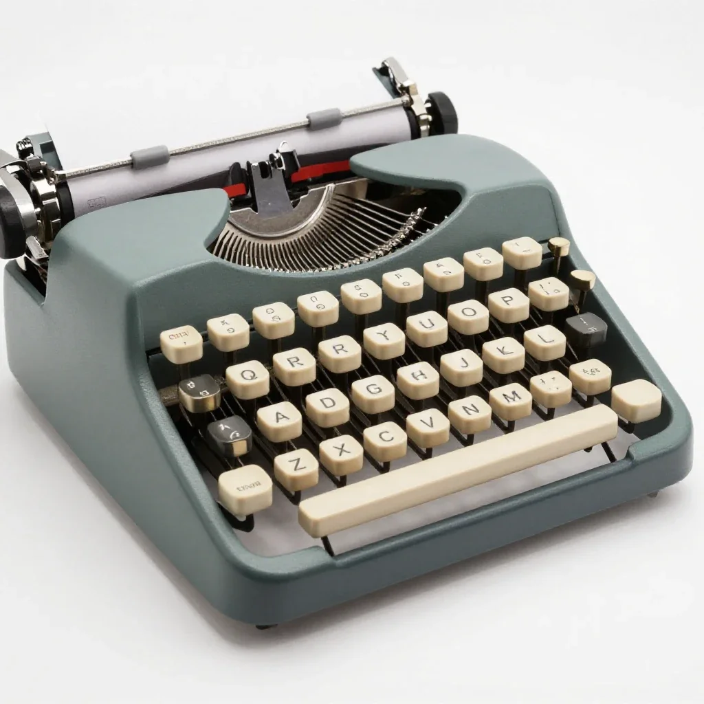 Typewriter keyboard isolated on a white background