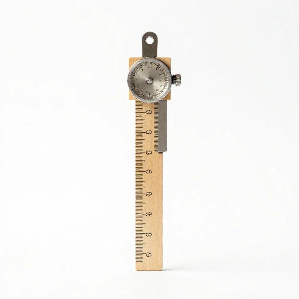 Vernier scale isolated on a white background