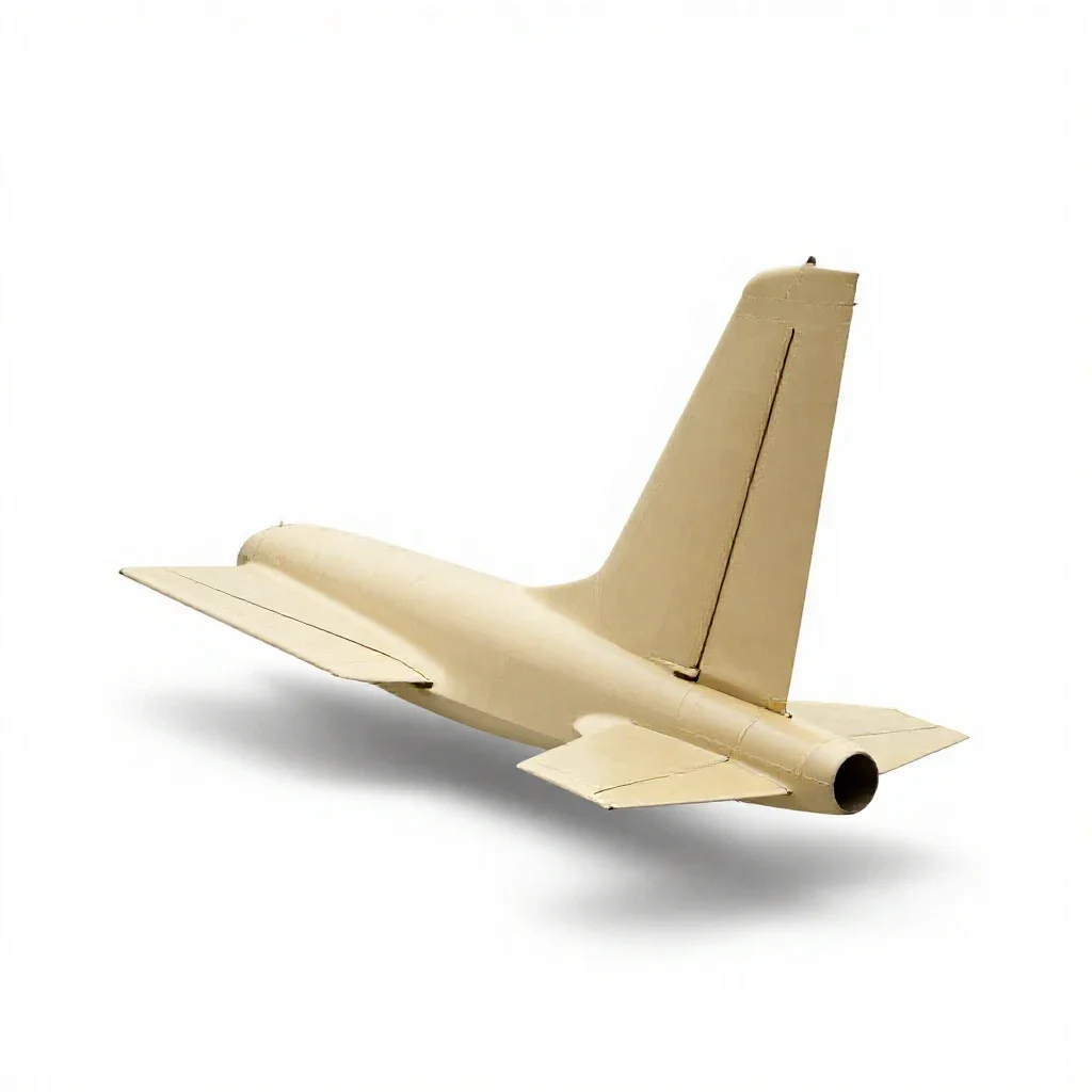 Vertical stabilizer isolated on a white background