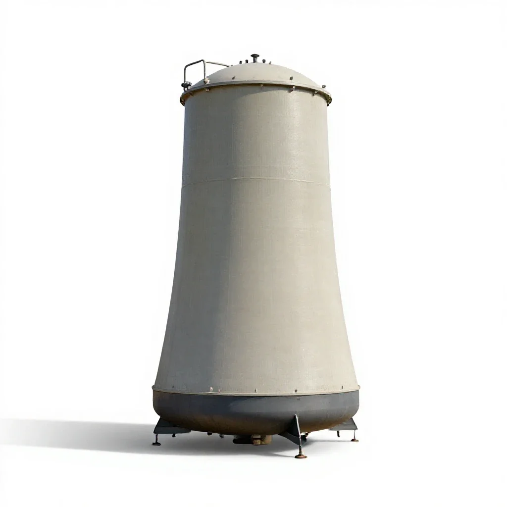 Water-cooled reactor isolated on a white background