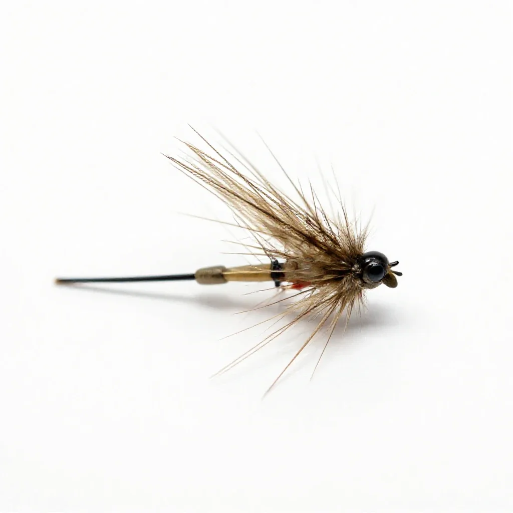 Wet fly isolated on a white background