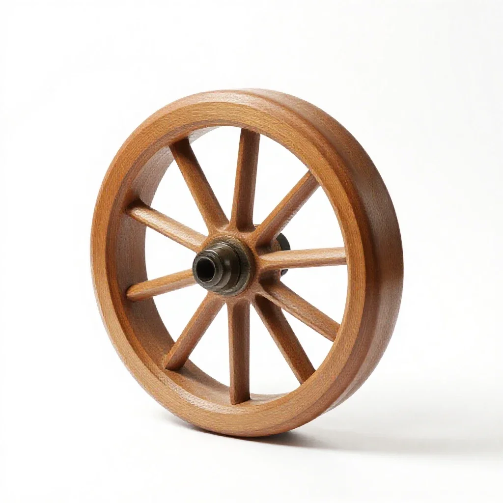 Wheel and axle isolated on a white background