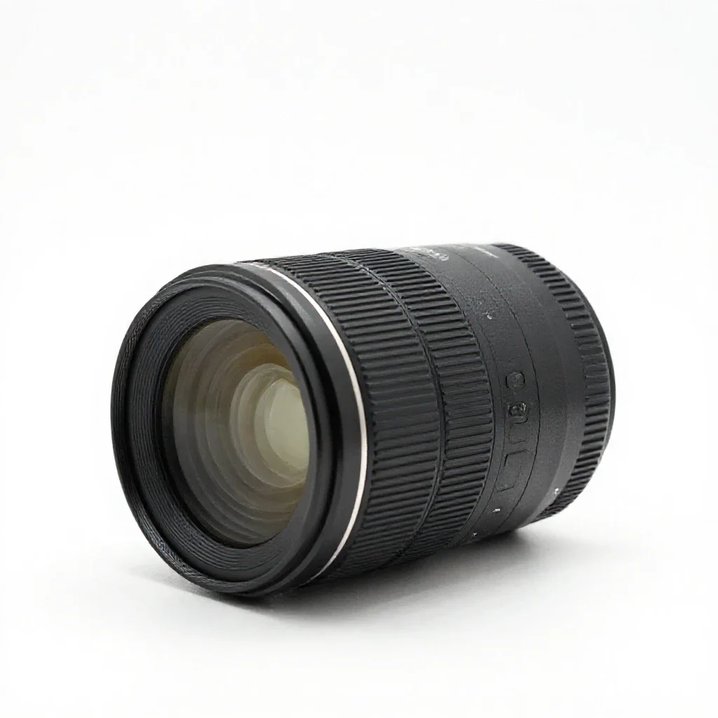 Wide-angle lens isolated on a white background