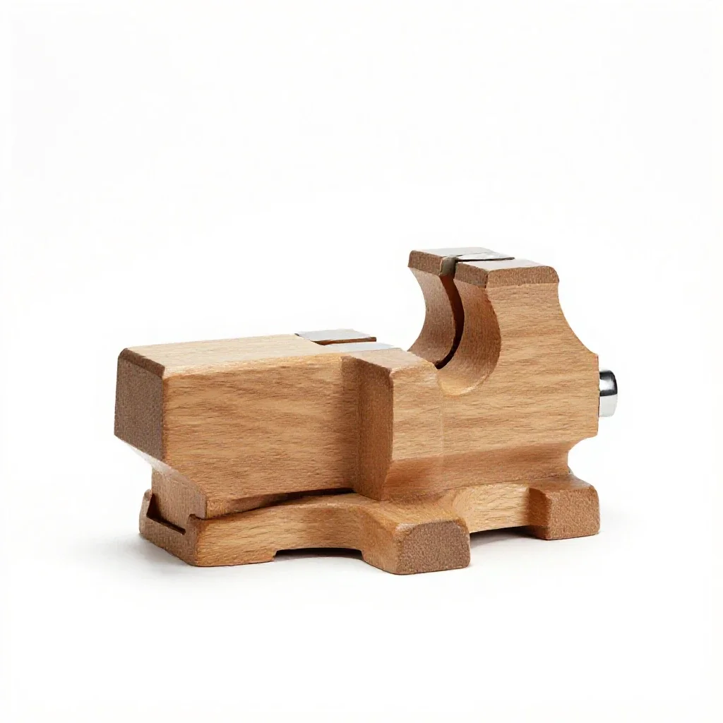 Wood vise isolated on a white background