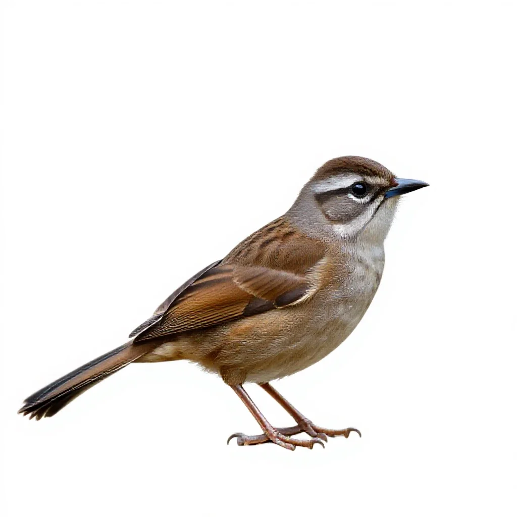 Babbler isolated on a white background