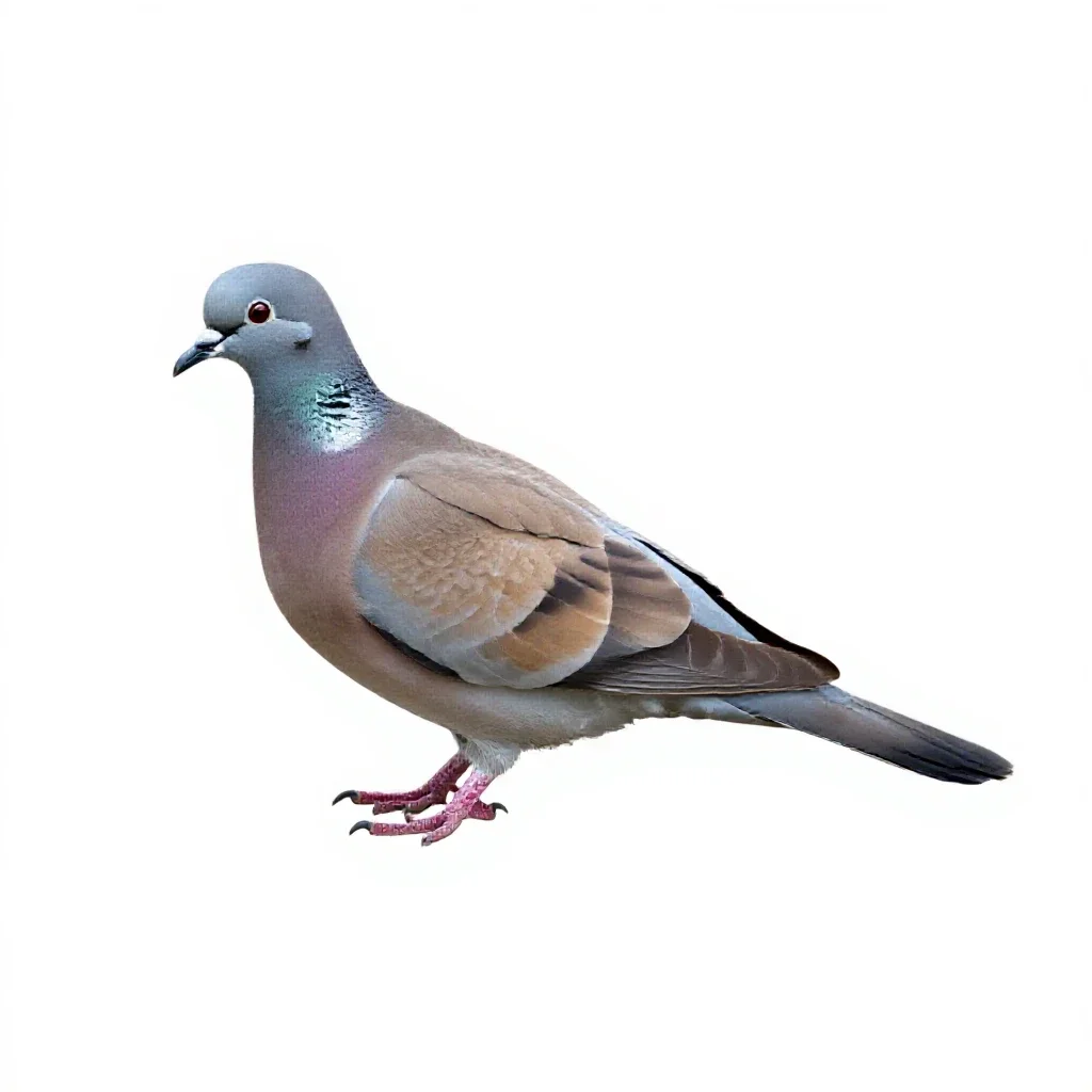 Band-tailed pigeon isolated on a white background