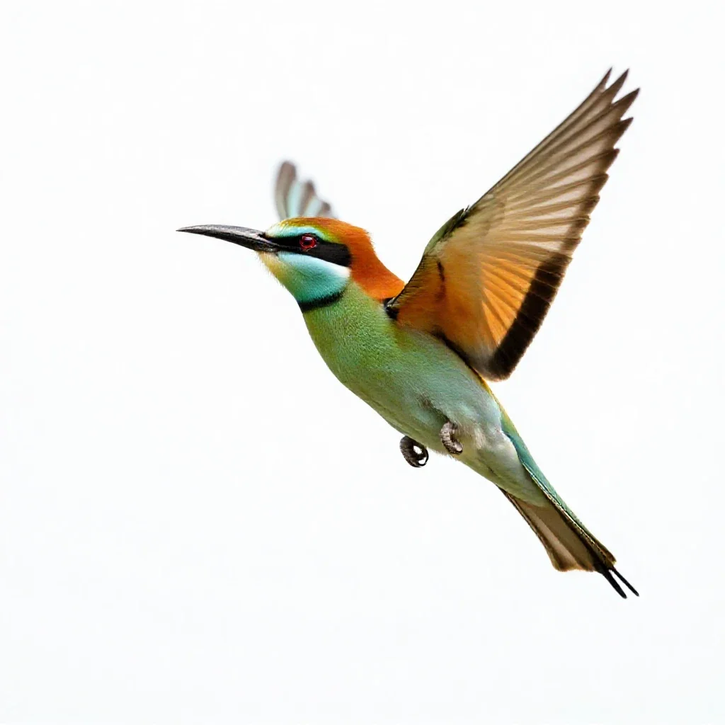 Bee eater isolated on a white background