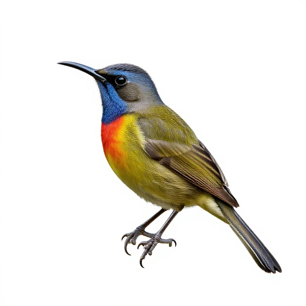 Bellbird isolated on a white background