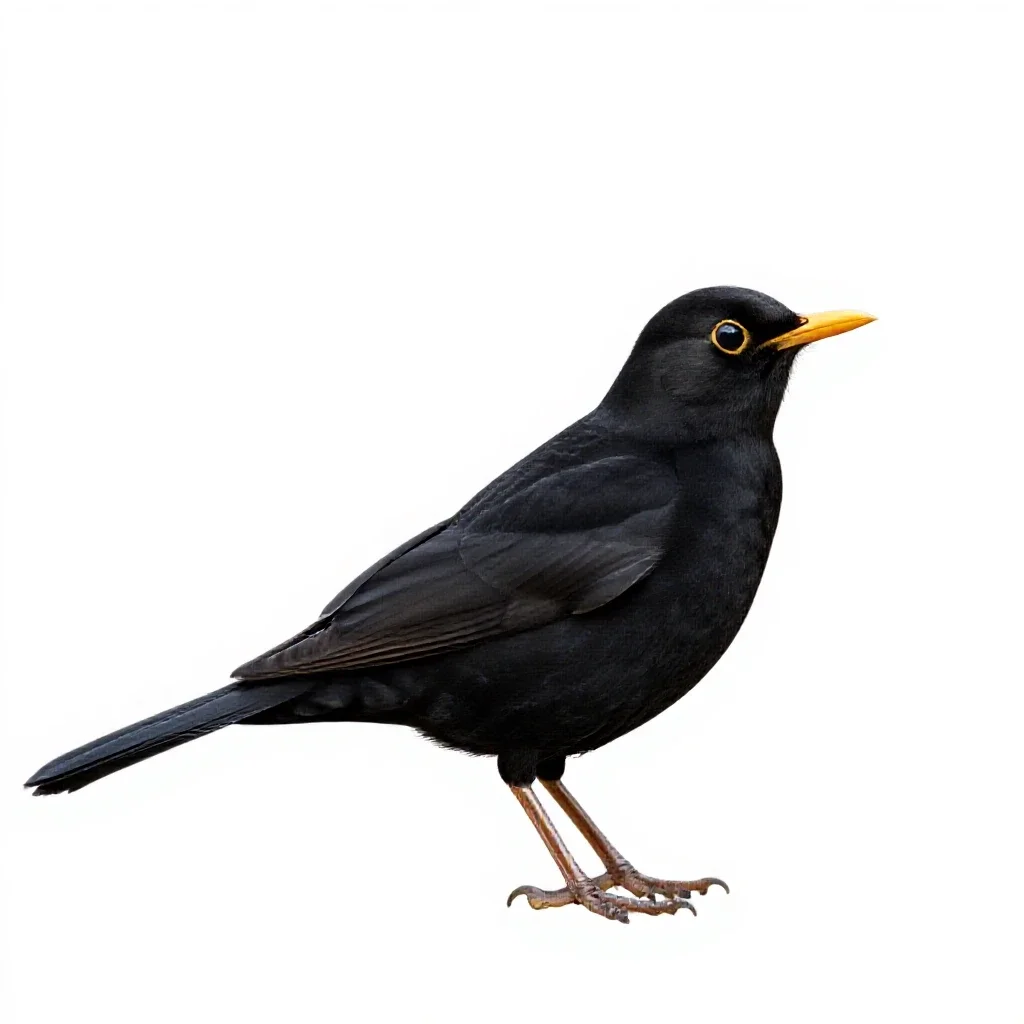 Blackbird isolated on a white background