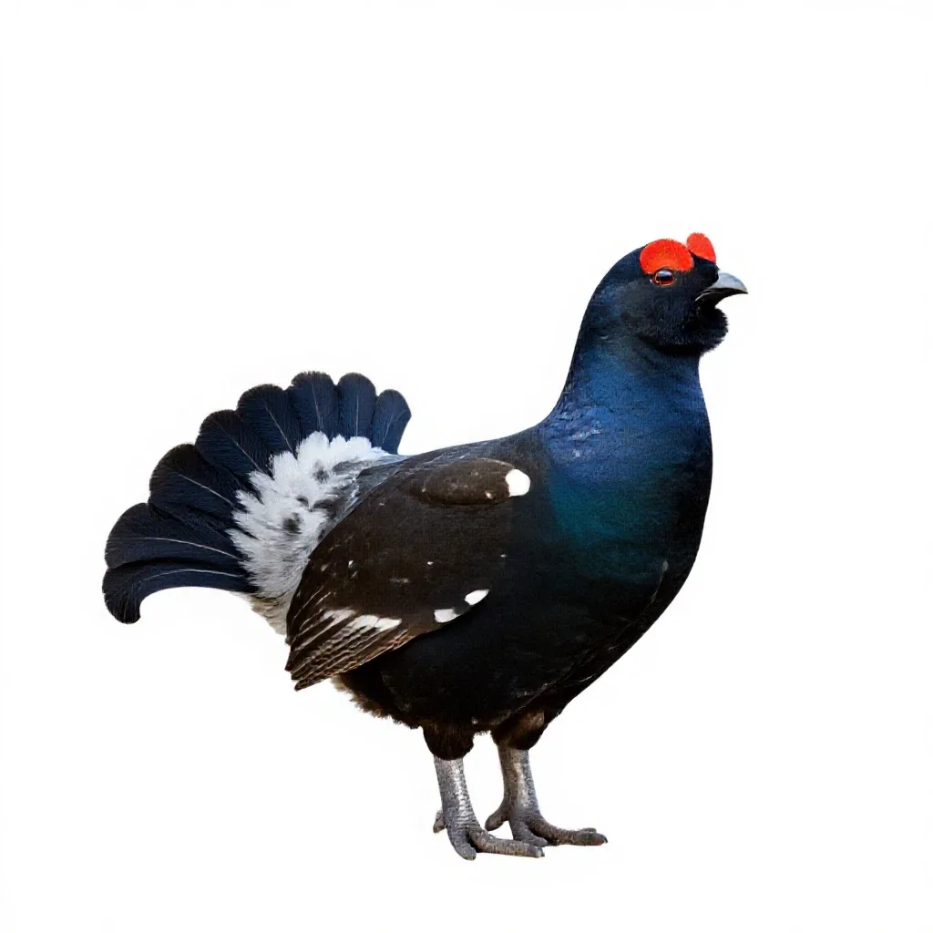 Blackcock isolated on a white background
